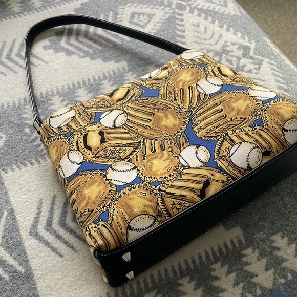 Blue and Yellow Baseball purse - Picture 3 of 3